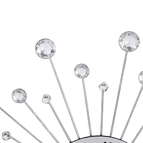 Deco 79 Glam Metal Abstract Wall Clock, 15" X 2" X 15", Silver #TOP5