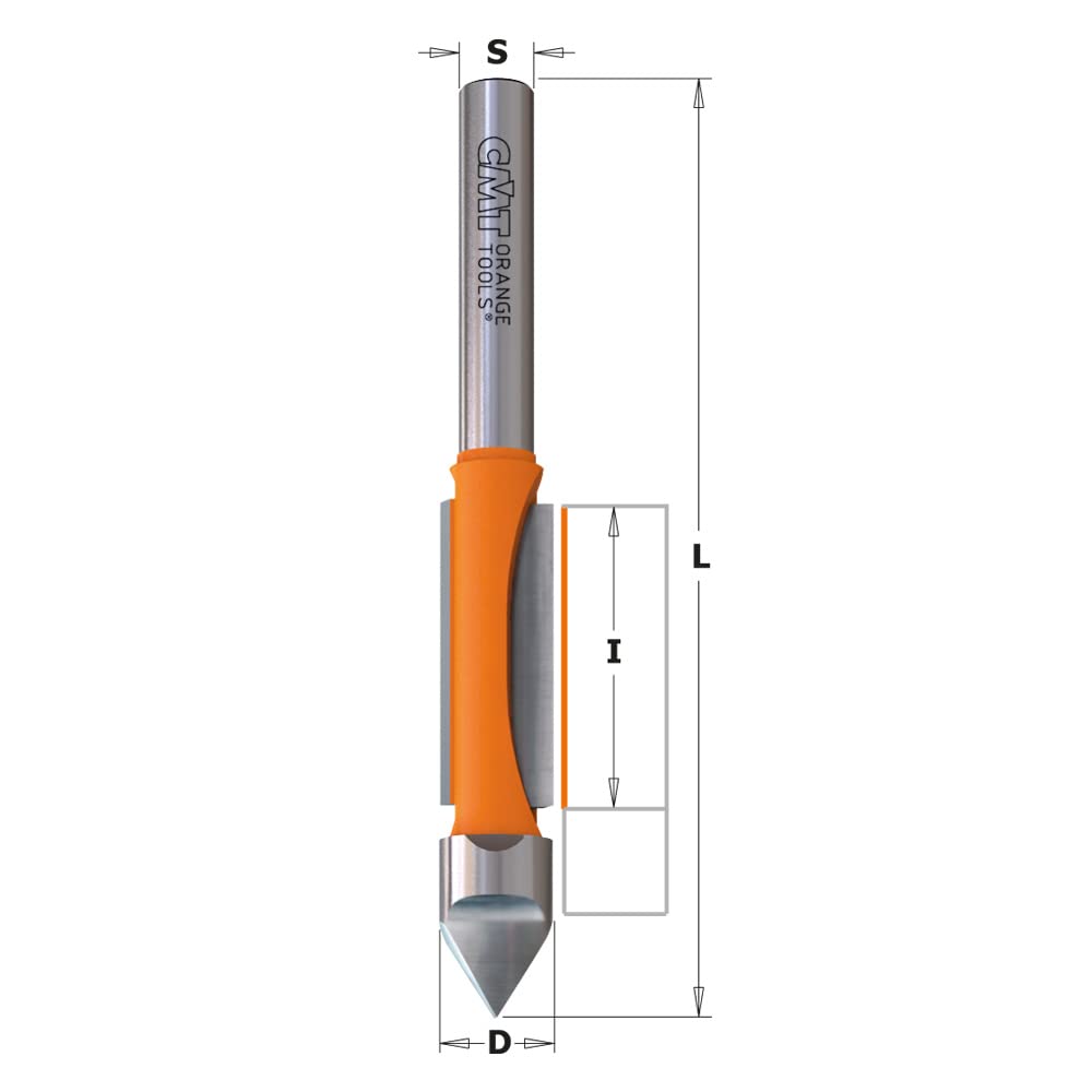 CMT 816.095.11 - Fresa para agujerear y refundir hm s=6.35 d=9.53x25.4 z2