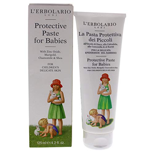 L'Erbolario Protective Paste For Babies - Natural Protective Instinct For Very Delicate Skin - Highly Effective Barrier Against Irritants - Soothing, Softening And Refreshing Properties - 4.2 Oz
