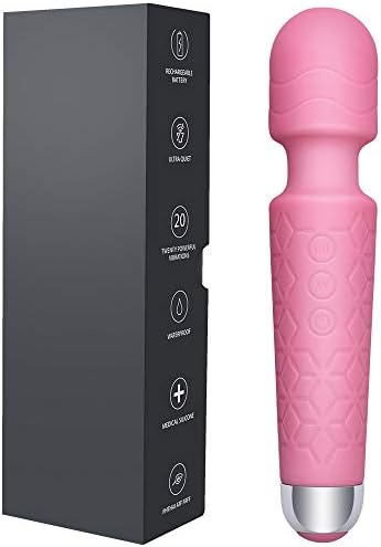 Personal Handheld Mini Vibrating Wand Massager Electric Waterproof Portable Magic Massage for Women her(Pink)
