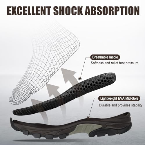 Kalkal Rubber Boots for Men, Waterproof Mid Calf Mens Rain Boots, 6mm Neoprene Insulated Mens Rubber Work Boots for Hunting Gardening Farming Fishing Mud Working, Size 7-142