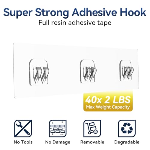 YASONIC Shower Caddy Adhesive, No Drill Bathroom Shower Organizers, with Removable Hooks, Rust Proof Shower Shelves, Wall-Mounted Shower Holder, Grey, 2 Pack - Image 6