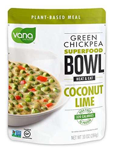Vana Life Foods Plant based Super Food Bowl- Gluten Free, Vegan with Coconut and Lime-Product of USA- Emergency Meals (Pack of 6)