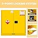 40 Gallon Flammable Storage Cabinet, Adjustable Shelf Fireproof Cabinets, Double-Walled Steel, 3-Point Locking System, Fireproof Cabinet for Commercial Industrial and Home Use (42.91