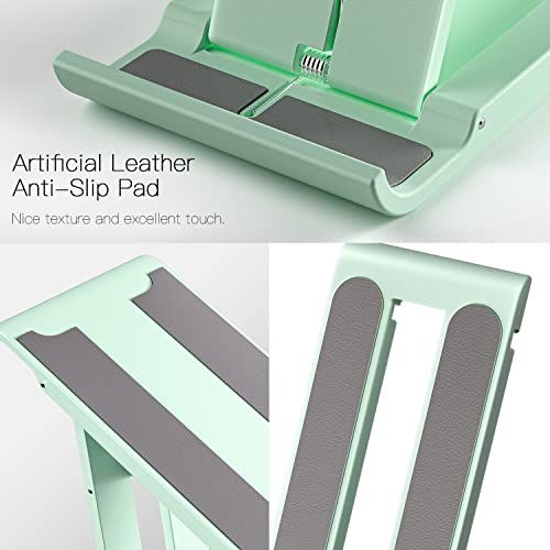 Image of 2 Pack Foldable Mini Cell Phone Stand, ESSAGER Adjustable Mobile Phone Holder for Desk Compatible with iPhone /Kindles /Smartphones (Black)