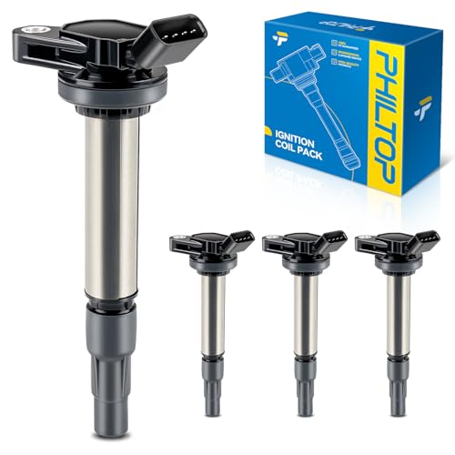 Image of PHILTOP 4 Pack Ignition Coil UF596 Fit for Corolla Prius Prius V Matrix xD