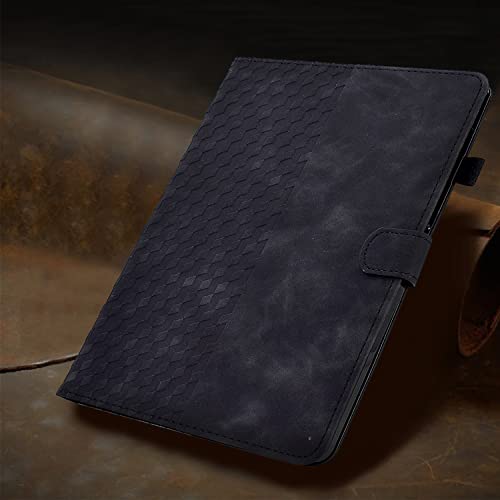 Longga Samsung Galaxy Tab A9 Plus 11" 2023 Case, Pu Leather Embossed Pattern Stand Folio Tablet Cover with [Pen Holder] [Auto Wake/Sleep] for Samsung Tab A9 Plus 11"(SM-X210/X216/X215 LTE) Case–Black by Longga - Image 7