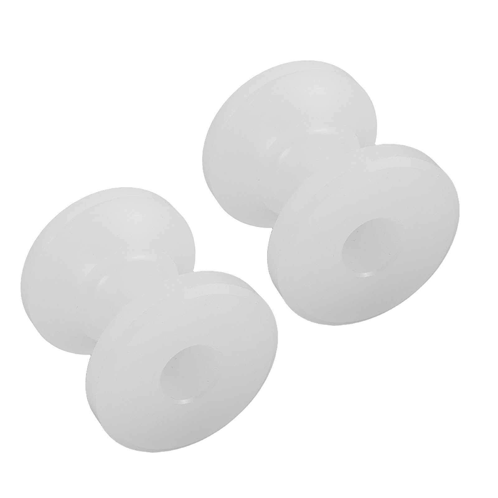 TEHAUX 2pcs Marine Anchor Roller White Nylon Replacement Boat Launching Bow Roller Set for Anchor Chain Boats and Kayaks Quick Installation
