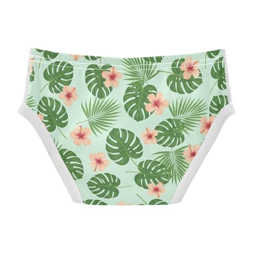 ODAWA Tropical Palm Leaves Green Tag Free Underwear Briefs, Toddler Underwear Boys 2T2