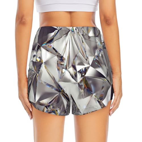 Short de yoga noir double couche confortable et opaque taille L