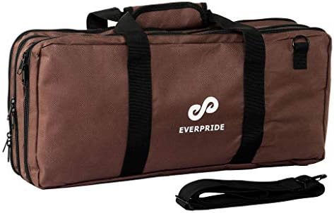 EVERPRIDE Chef Knife Bag Holds 20 Knives PLUS Large Zippered Compartment for Kitchen Tools – Durable, Large Knife Bag for Chefs – Knives Not Included