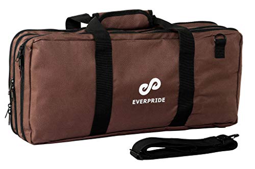 EVERPRIDE Chef Knife Bag  Heavy Duty Knife Carrying Case Holds 20 Knives PLUS Large Zipper Compartment for Culinary Tools & Kitchen Utensils  Durable, Large Knife Bag for Chefs  Knives Not Included