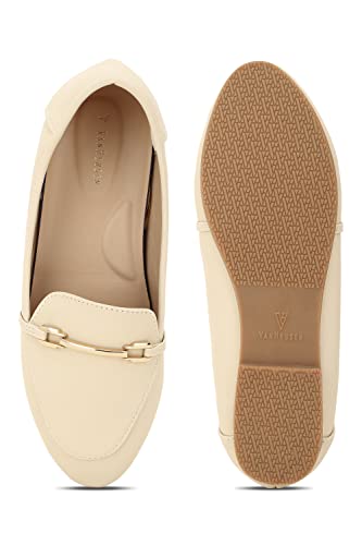 Image of Van Heusen Womens Cream Ballerinas Ballet Flat