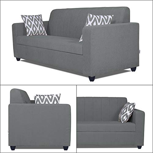 Image of Adorn India Rio Highback 3+2+1 Six Seater Sofa Set (Grey) (3 Year Warranty)