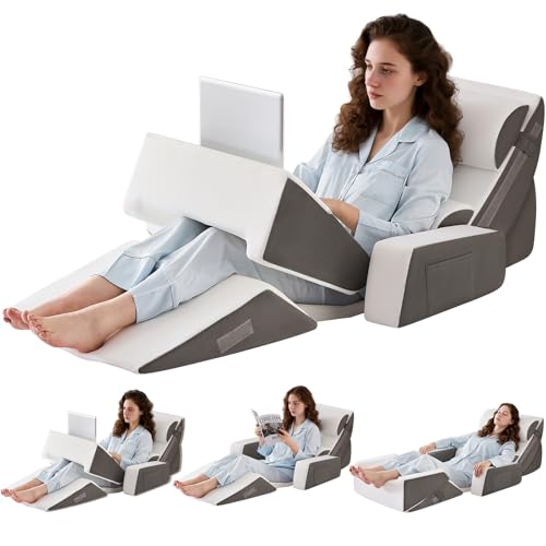 Dorifine Orthopaedic Bed Wedge Pillow Set, Post Surgery Foam Cushion for Body, Back and Legs Pain Relief 9 Pieces