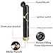 Candle Butane Torch Lighter Windproof Jet Flame Lighter with Punch and Visible Transparent Window Adjustable Flame(Silver)
