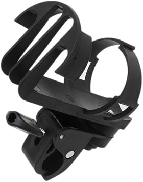 DailyTech Bebek Arabası ve Bisiklet için Bardak Tutucu, 25-50mm Ayarlanabilir, Siyah, Biberon ve Şişe Tutacağı