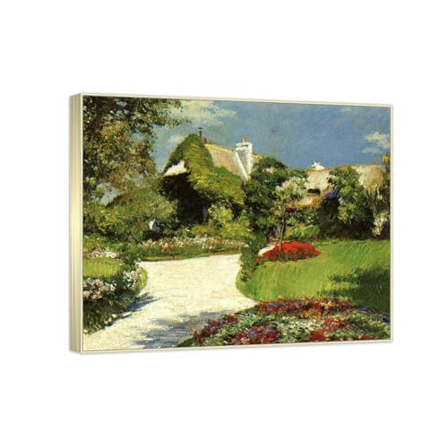 Décoration de salon chic avec la peinture murale Gustave Caillebotte sur toile encadrée