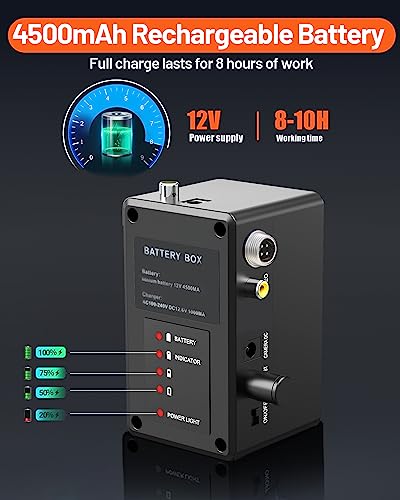 Cámara de alcantarillado con localizador, Anysun cámara de inspección autonivelante de 200 pies con marcador métrico y DVR, monitor HD de 9'' con 12 luces ajustables (tarjeta de 32GB) miniatura 6