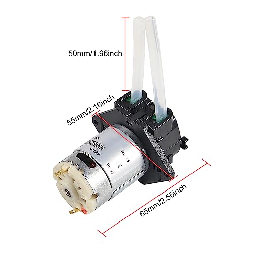 Image of 2Pcs DC 12V Peristaltic Pump DIY Small Liquid Dosing Pump for Aquarium Lab Analytical - Black