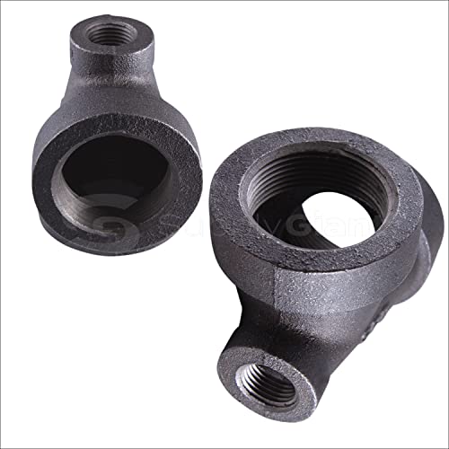 Tee reductora de hierro maleable negro con rosca interior calibrada 3