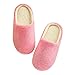 Pantoufles Femmes Indoor House Plush Soft Cute Cotton Slippers Chaussures Non-Slip Floor Home Slippers Femmes Diapositives pour Chambre Anti Skid Rubber Sole Light Weight Fluffy Tricoté Doublure Cha