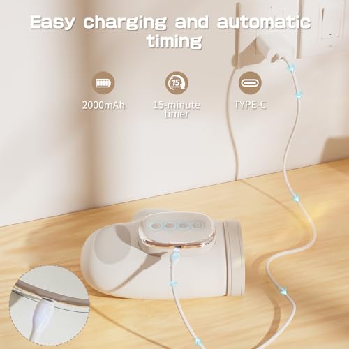 Prisag Electric Hand Massager, Portable Airbag Hand Massager with Heating and Compression Functions, 3 Modes 5 Levels 15-Minute Auto Timer, for Arthritis Carpal Tunnel Relief, Gift for Women/Men - Image 7