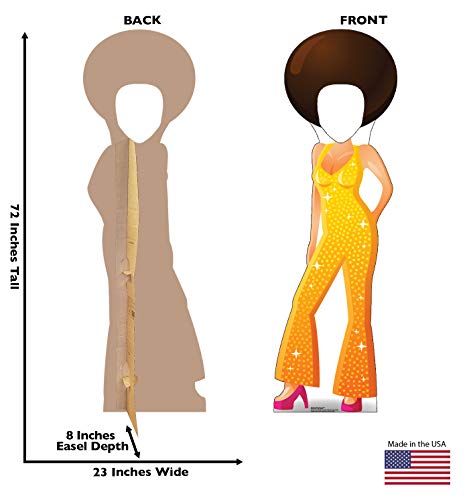 Cardboard People Cartoon Disco Dancer Stand-in Life Size Cardboard Cutout Standup