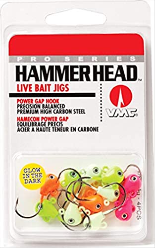 VMC Hammer Head Jig Glow Kit 1/8 Assorted, Multi, One Size