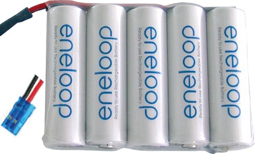 Panasonic 124268 Eneloop Serie F1 X 5 Graupner Batterie Pack 5 X Cavo Mignon (Aa), Spina Nimh 6 V 1900 Mah