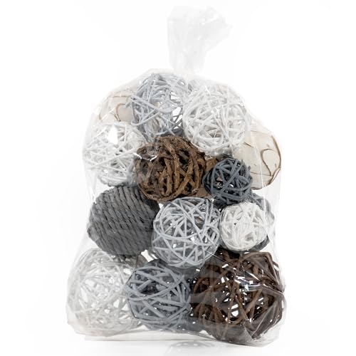 Image of ANDALUCA Decorative Balls Vase Filler Bag with Orbs, Balls (Grey)