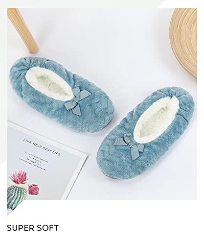 Image of Keyela Women Cozy Warm Slipper Socks, Non Slip Gripper Indoor House Socks | Soft warm cozy fabric, gripper anti-slip bottom for bedroom, lounge and all indoor daily use