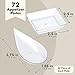 Juvale Mini Appetizer Plates Set & Teardrop Spoons - 72-Piece, 2.5