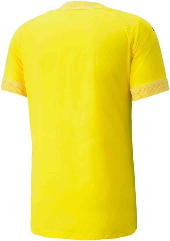 PUMA Mens Teamfinal V-Neck Short Sleeve Jersey Casual - Yellow