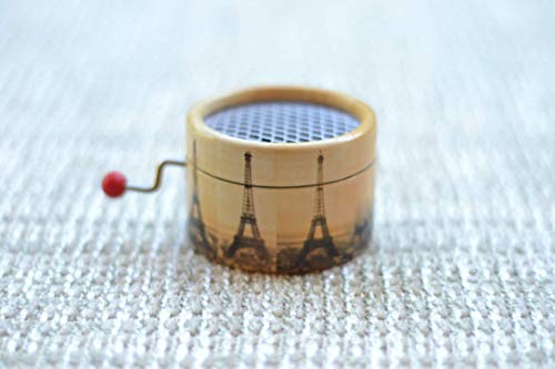 Vals D'amelie Hand Cranked Music Box Decorated With The Eiffel Tower Paris #TOP4