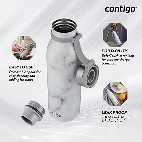 Contigo Matterhorn Water Bottle With Thermalock Insulation, Bpa-Free Stainless Steel Bottle With Screw Cap, Leak-Proof Drinking Bottle, Keeps Beverages Up To 24H Cold / Up To 10H Hot, 590 Ml #TOP3