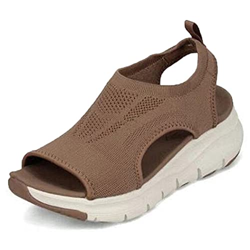Sandalias para mujer de verano ortopédicas deportivas en color marrón talla 39