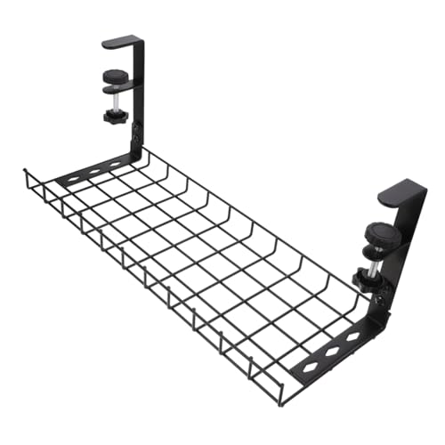Sewroro Bandeja Organizadora de Cable para Escritorio 500mm Sin Taladro, Soporte para Almacenamiento de Cables miniatura 1