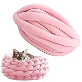 punto grueso - Hilos lana gruesos para tejer, algodón con relleno terciopelo cristal para mantas hechas a mano DIY Onlynery