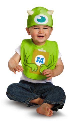 Disguise Baby's Disney Pixar Monster's University Mike Infant Bib and Hat, Green/Blue/Brown/White, 0-6 Months