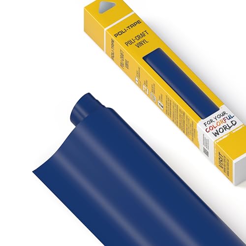 POLI-CRAFT Vinyl Klebefolie (REMOVABLE) - selbstklebende Plotterfolie für DIY-Projekte, Dunkelblau matt, 30,5 cm x 183 cm POLI-CRAFT Vinyl Klebefolie (REMOVABLE) - selbstklebende Plotterfolie für DIY-Projekte, Dunkelblau matt, 30,5 cm x 183 cm