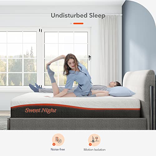 Sweetnight Queen Mattress, 12 Inch Memory Foam Hybrid Mattress in a Box, Innerspring Mattress for Soundly Sleep, Queen Mattress Sweetnight Queen Mattress, 12 Inch Memory Foam Hybrid Mattress in a Box, Innerspring Mattress for Soundly Sleep, Queen Mattress