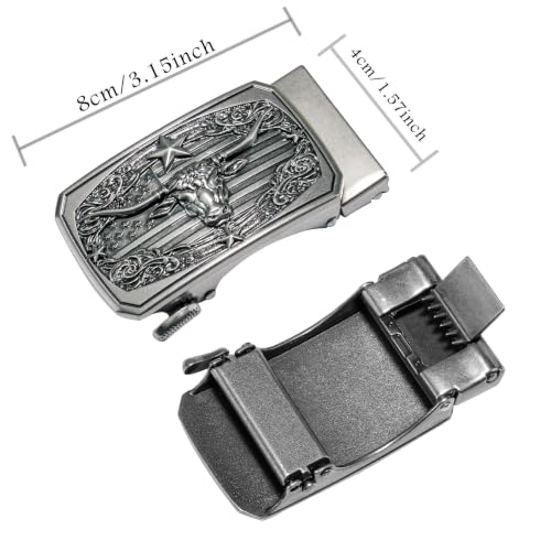Image of Dubulle Mens Ratchet Belt Gold Click Buckle Adjustable Leather Belts