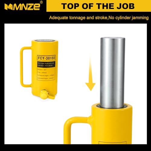 Image of 30T 150mm /6in Long Stroke Hydraulic Cylinder Jack Porta Power Ram Jack Lifting Cylinder Retract Automatically for Machinery Shipbuilding Bridge Construction