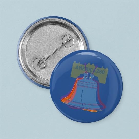 CafePress America250: Liberty Bell 1" Round Mini Button Pin