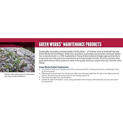 Weiler 42355 24 Green Works Sweep, Fine Grey Fill with Rubberwood Block