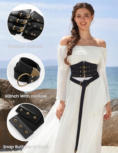 Scarlet Darkness Corset Belt for Women Men Waist Cincher Cosplay Costume Accessories Adjustable Buckle Strap2