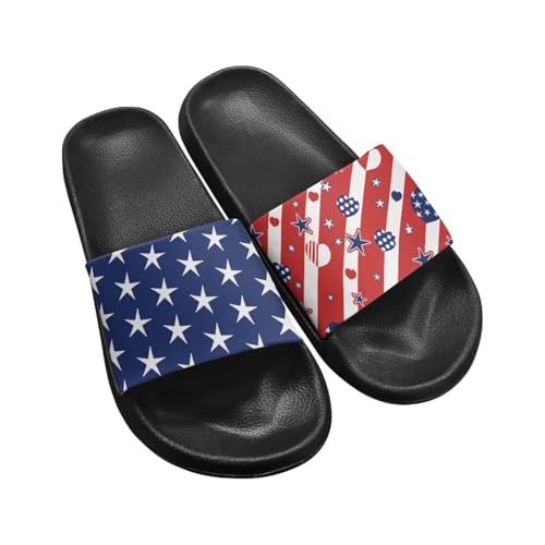 Forchrinse Rainbow Music Note Slippers Unisex Home Slipper Non Slip Shower Sandals Summer Indoor Outdoor Slide Sandals for Men and Women