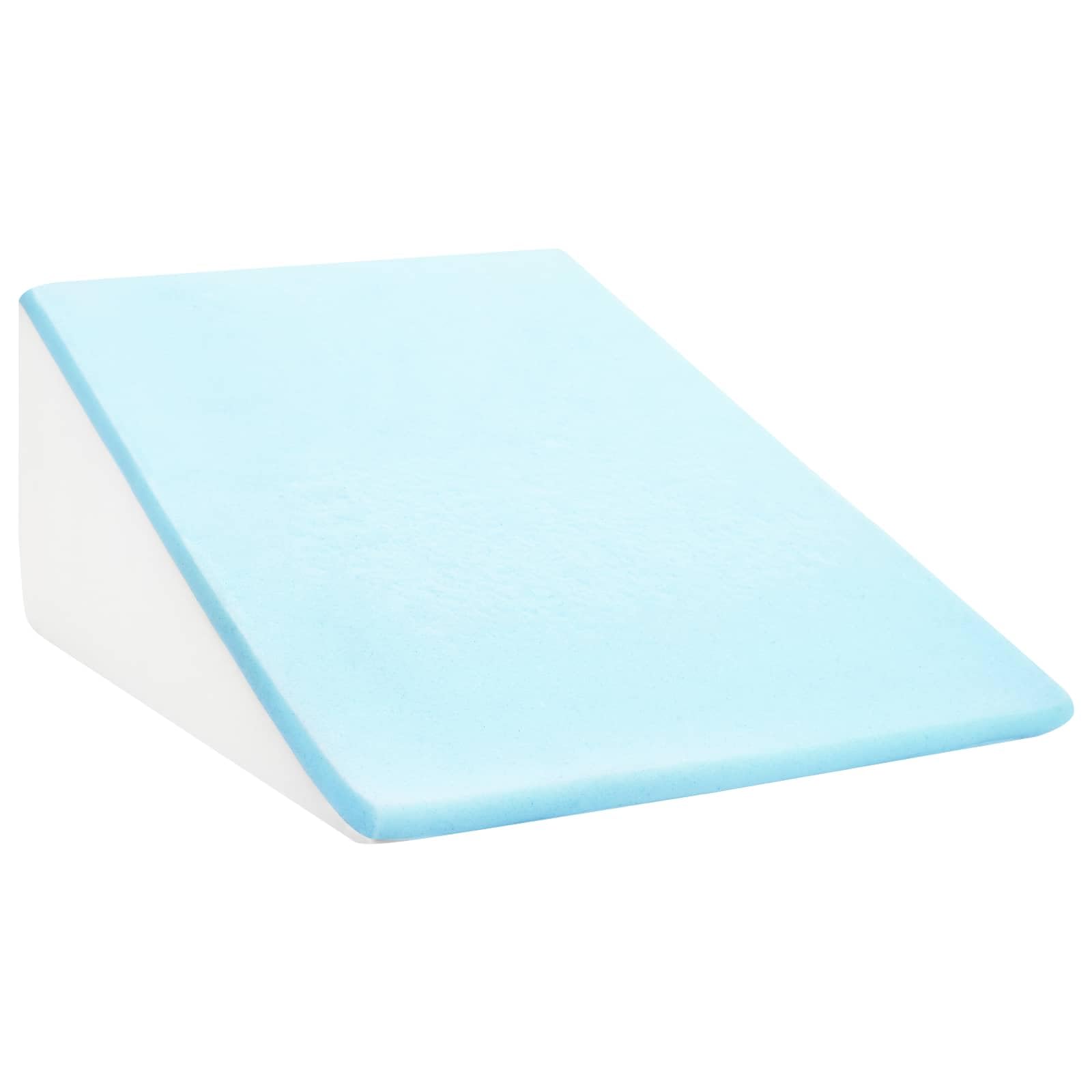 Cojín genérico para las piernas blanco, 60 x 50 x 30 cm, forma de esquina con espuma de memoria y espuma de poliuretano, funda de poliéster lavable a máquina, soporte interior cómodo