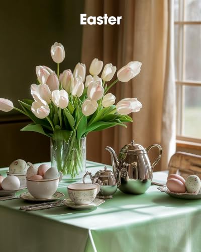 Image of Pureegg Plastic Table Cloth Disposable 54x108 Inch 20 Pack, Sage Green